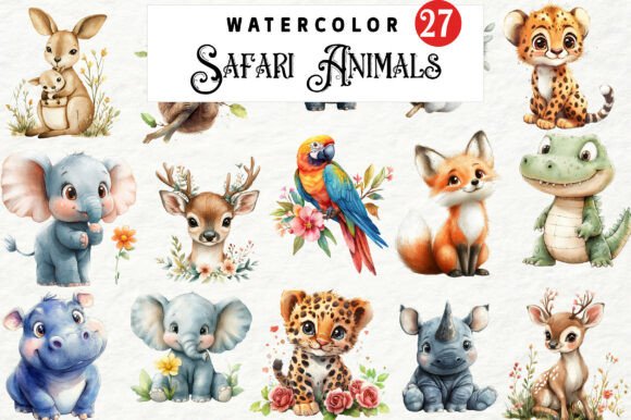 Download Safari Cute Animals Clipart - Cute animals clipart Collection