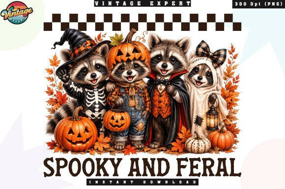 Download Spooky and Feral Halloween Raccoon PNG - Raccoon Collection