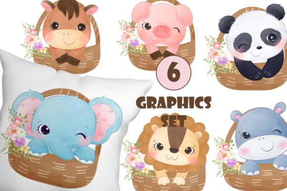 Download Cute Animals Clipart Set Graphic - Cute animals clipart Collection
