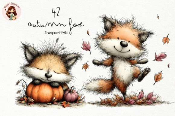 Download Cute Autumn Fox PNG Clipart - Premium Resources